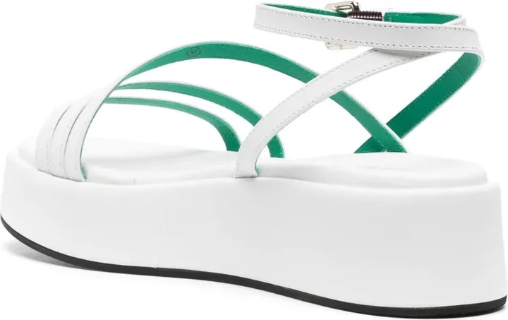 Strappy Leather Platform Sandals - Image 3