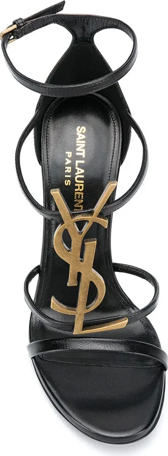 Strappy Logo Stiletto Sandals - Image 4
