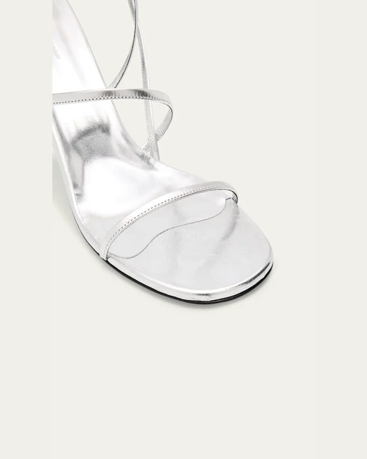 Strappy Metallic Ankle-Strap Sandals - Image 2