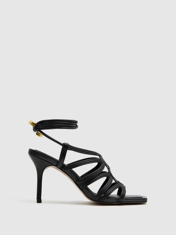 Strappy Open Toe Heeled Sandals