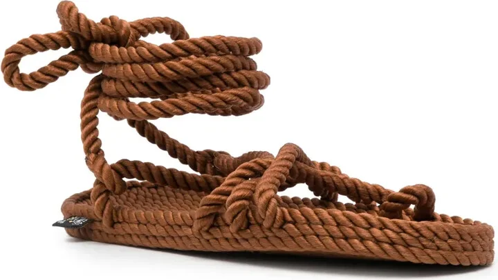 Strappy Rope Flat Sandals - Image 2