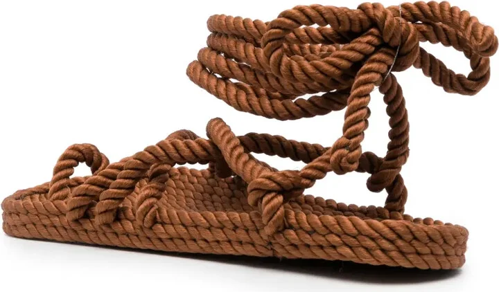 Strappy Rope Flat Sandals - Image 3