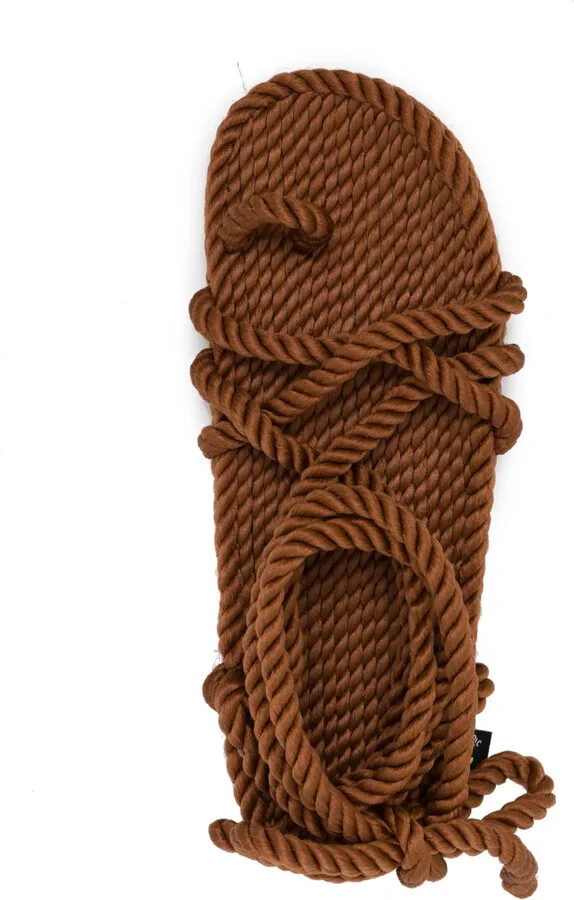 Strappy Rope Flat Sandals - Image 4