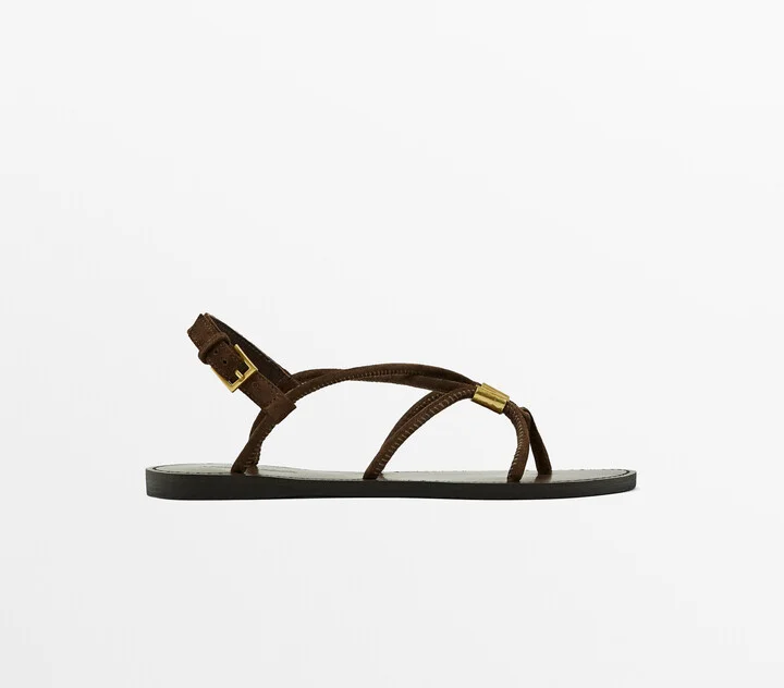 Strappy Sandals With Metal Detail - Image 2