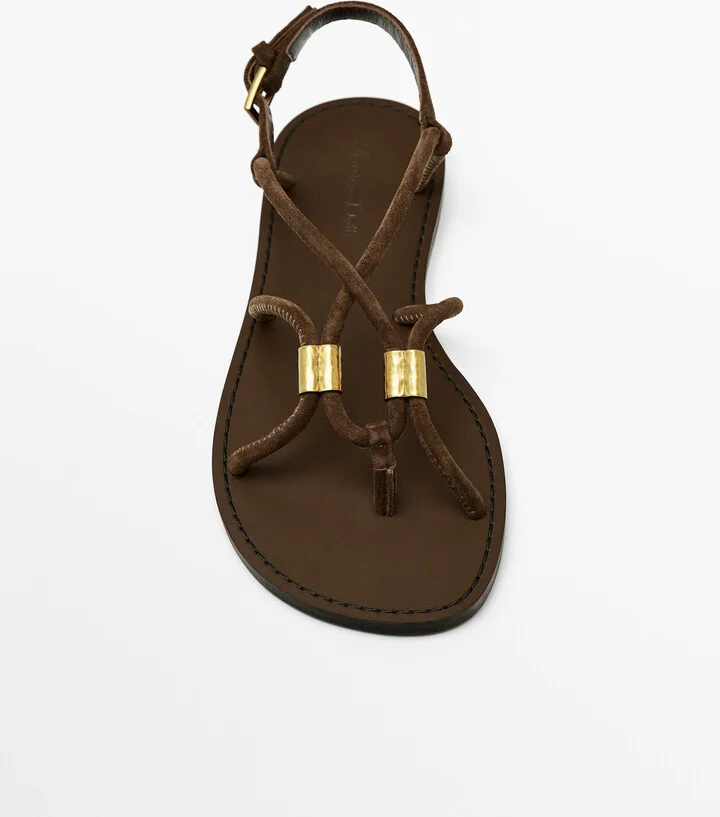 Strappy Sandals With Metal Detail - Image 4
