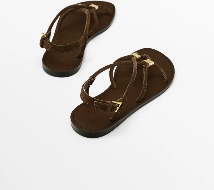 Strappy Sandals With Metal Detail - Image 5