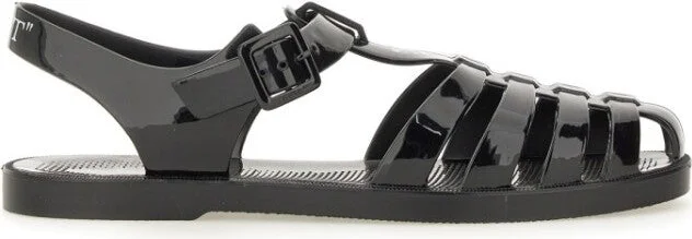 Strappy Sandals With Signature Logo