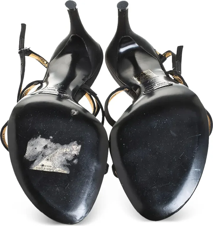 Strappy Satin Sandals - Image 5
