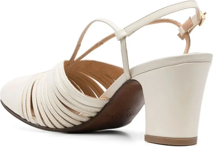 Strappy Slingback Leather Pumps - Image 3