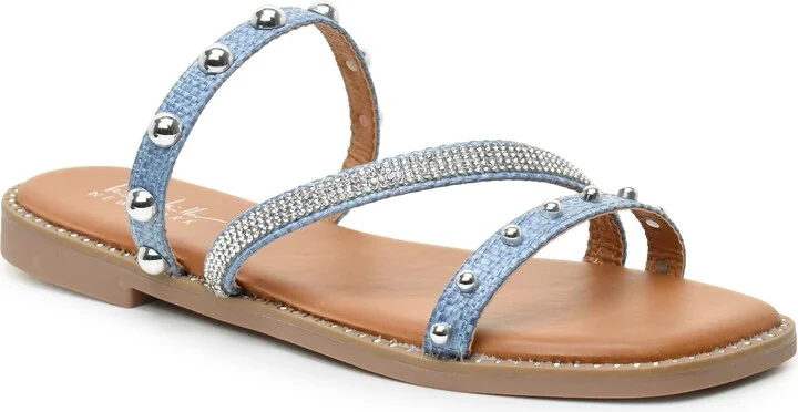 Strappy Stud Slide Sandal