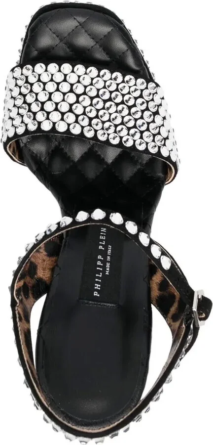 Strass crystal-embellished 140mm sandals - Image 4