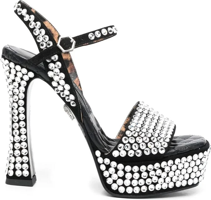 Strass crystal-embellished 140mm sandals