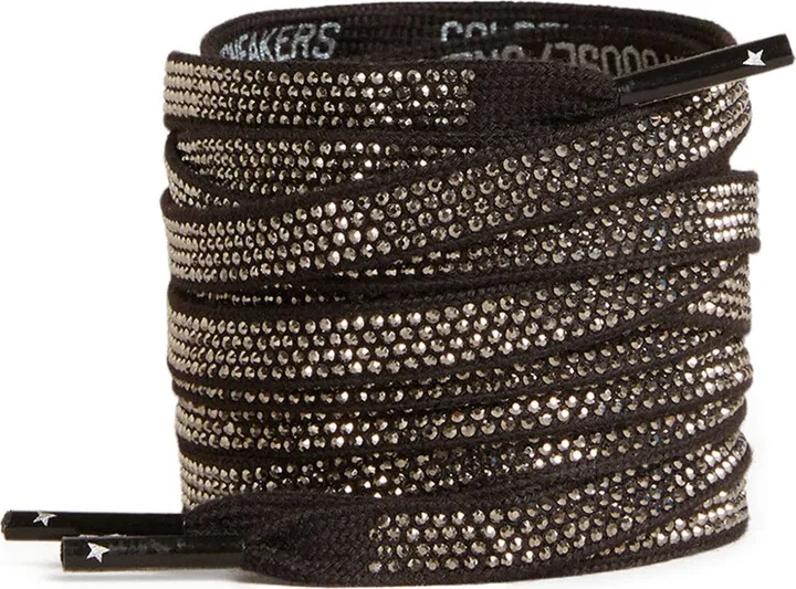 Strass-Embellished Cotton Shoe Laces