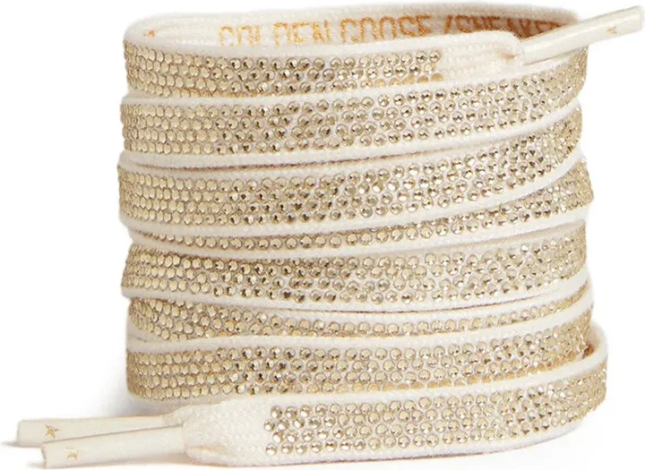 Strass-Embellished Cotton Shoe Laces