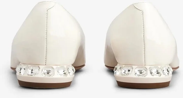 Strass Heel Ballerina Flats in Patent Leather - Image 2
