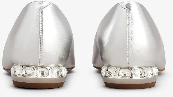 Strass Heel Ballerina Flats in Patent Leather - Image 2