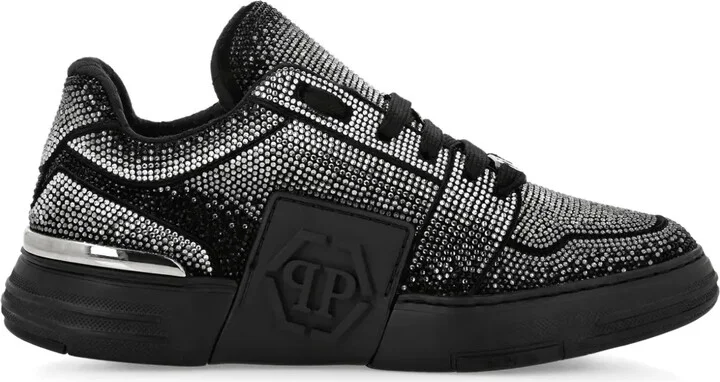 Strass Hexagon Suede Sneakers
