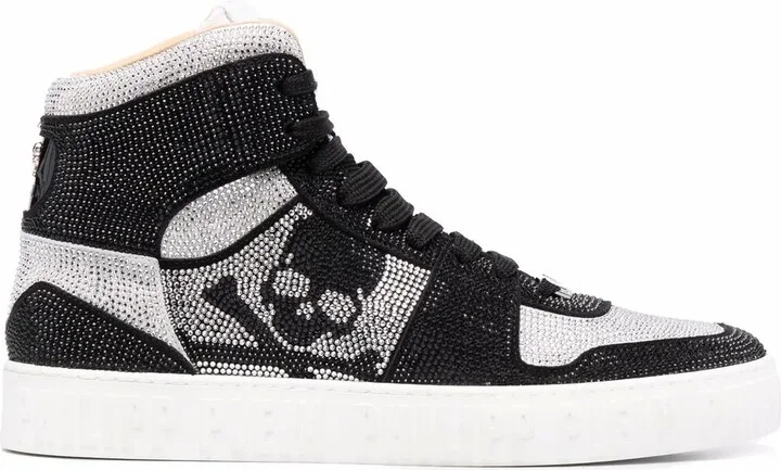 Strass hi-top sneakers