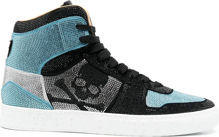 Strass high-top sneakers