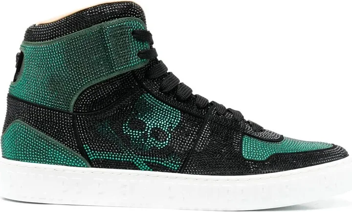 Strass high-top sneakers