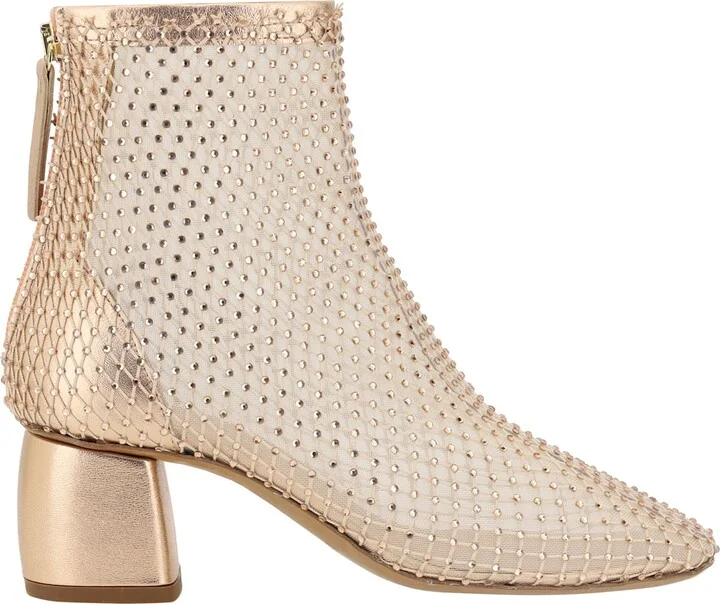 Strass Mesh Ankle Boots