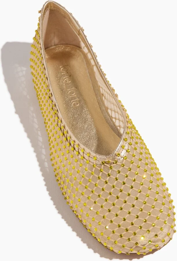 Strass Mesh Ballerina Shoes in Reflex - Image 4