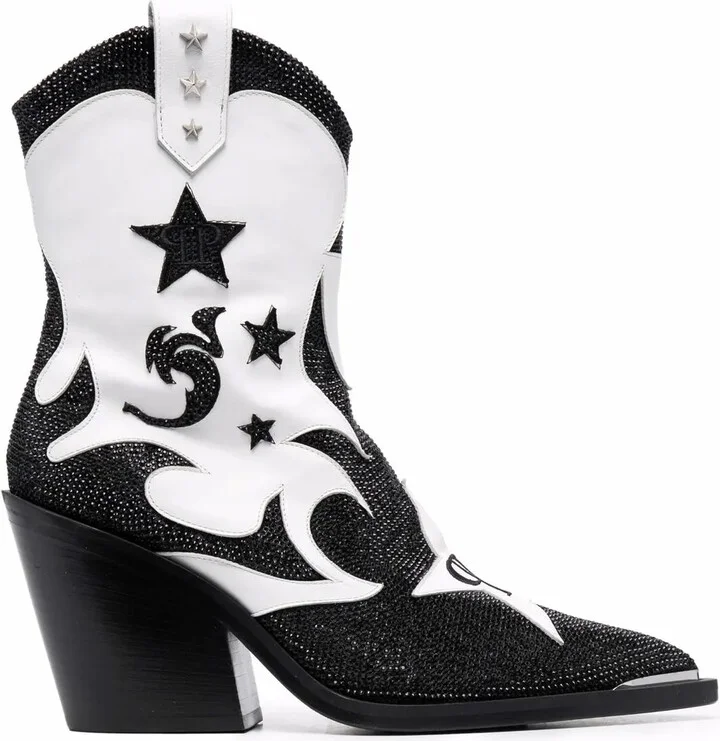 Strass Mid-Heel Cowboy Boots