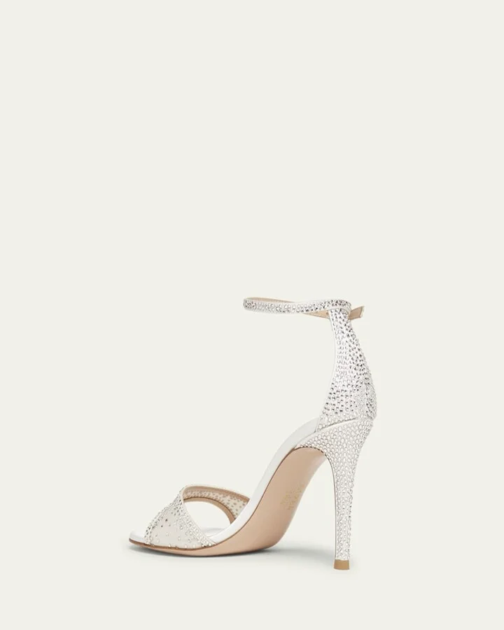 Strass Organza Ankle-Strap Cocktail Sandals - Image 2