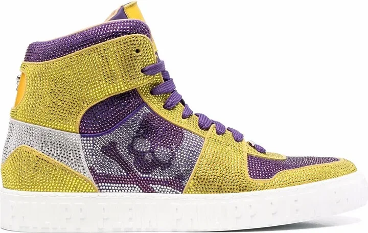 Strass Skull high-top sneakers