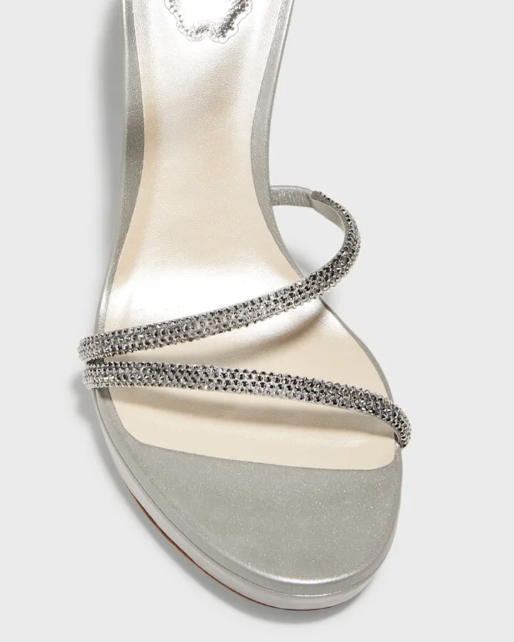 Strass Snake-Wrap Platform Sandals - Image 4