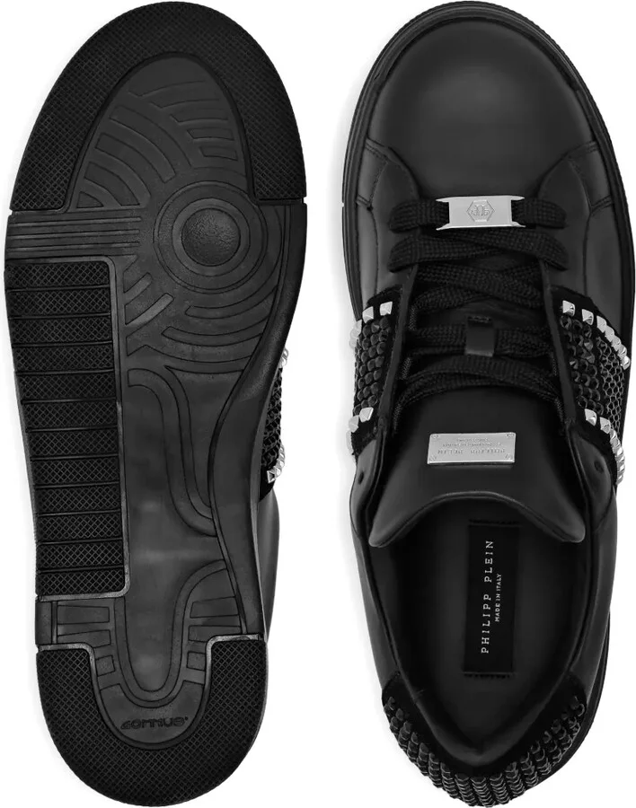Strass Studs leather sneakers - Image 3