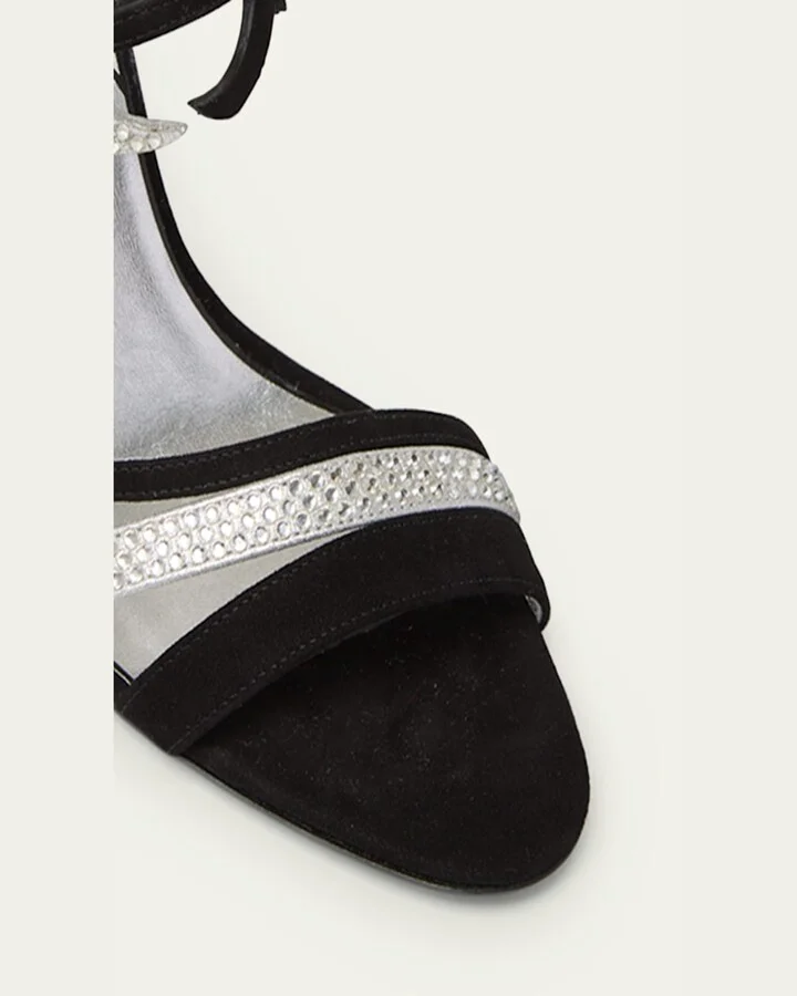 Strass Suede Cosmos Slingback Sandals - Image 2