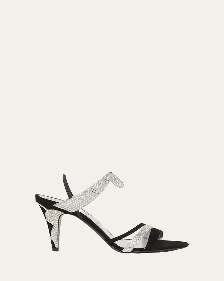 Strass Suede Cosmos Slingback Sandals