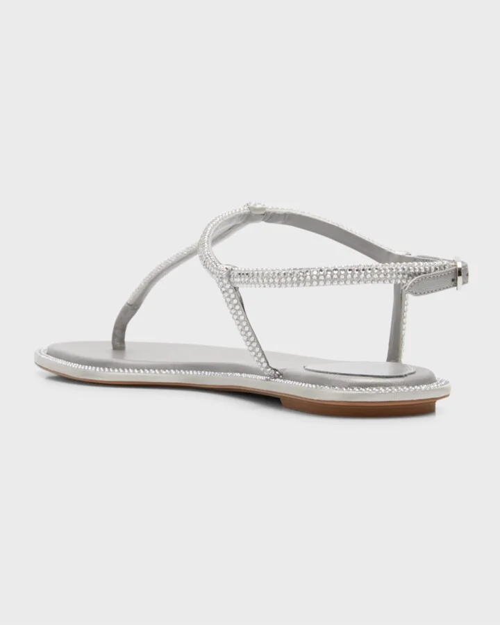 Strass T-Strap Thong Sandals - Image 3