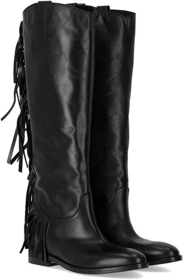 Strategia Black Fringed Boot - Image 2