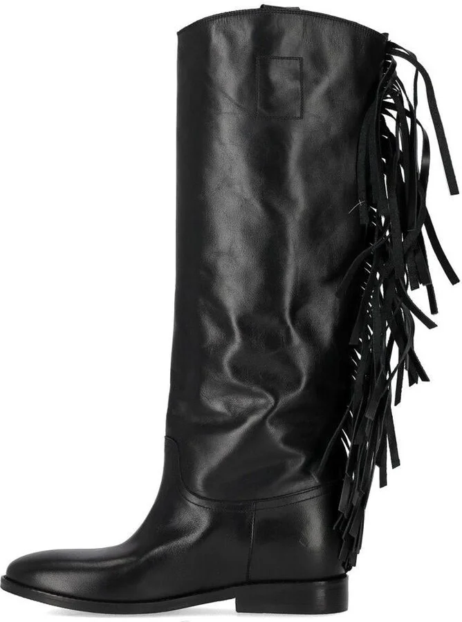 Strategia Black Fringed Boot - Image 3