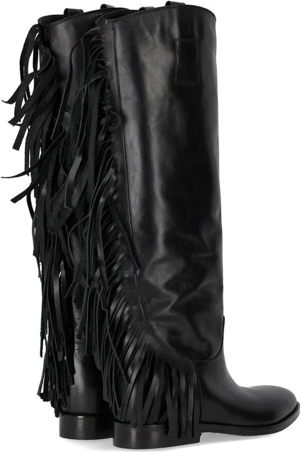Strategia Black Fringed Boot - Image 4