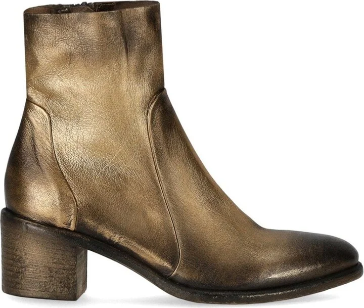 Strategia Gemma Gold Heeled Ankle Boot