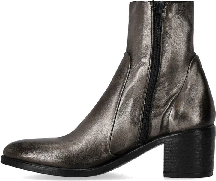 Strategia Grey Heeled Ankle Boot - Image 3