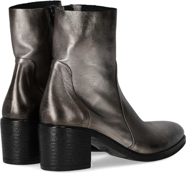 Strategia Grey Heeled Ankle Boot - Image 4