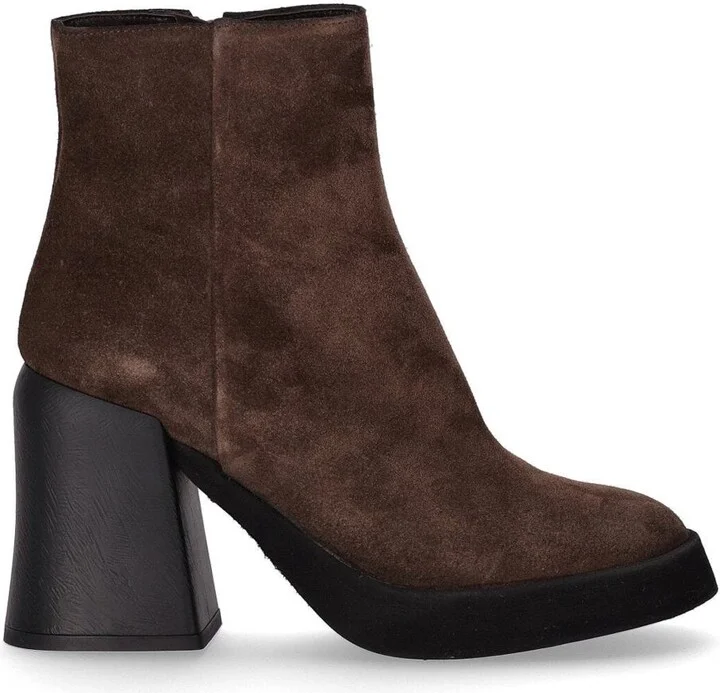 Strategia Hombre Brown Heeled Ankle Boot