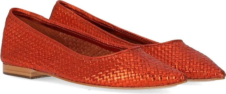 Strategia Liya Orange Ballet Flat Shoe - Image 2
