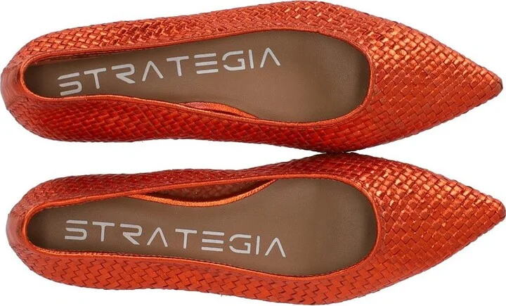 Strategia Liya Orange Ballet Flat Shoe - Image 5