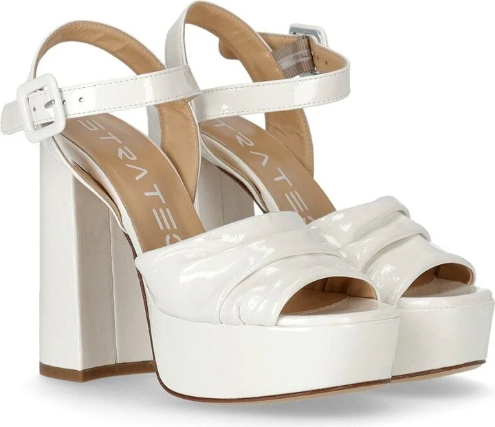 Strategia Rain White Heeled Sandal - Image 2
