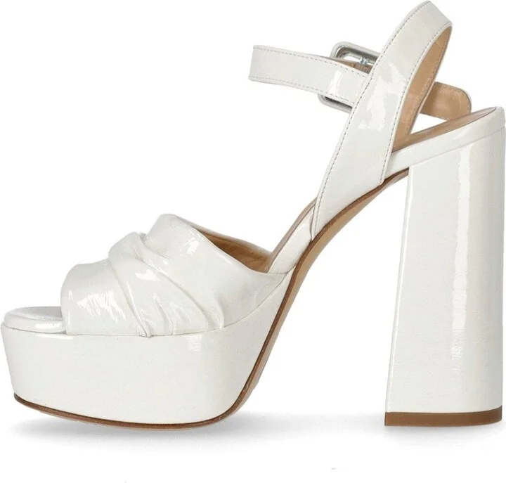 Strategia Rain White Heeled Sandal - Image 3