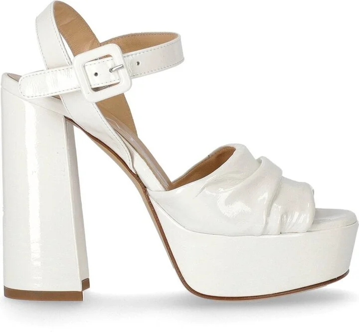 Strategia Rain White Heeled Sandal