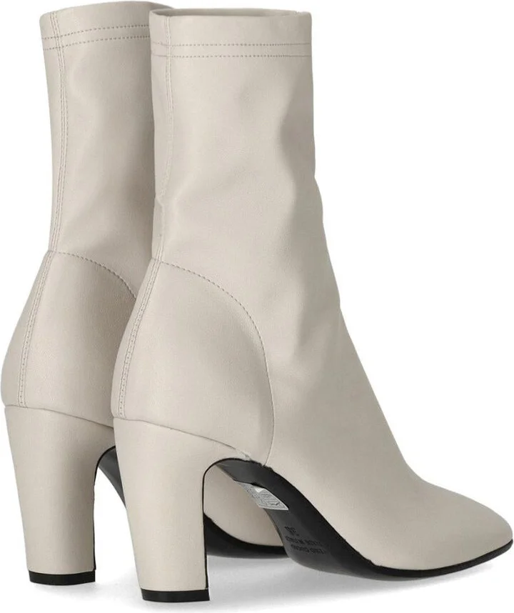 Strategia Zhaira White Heeled Ankle Boot - Image 4