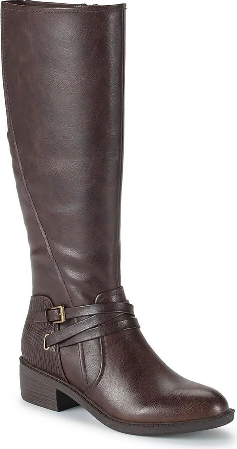 Stratford Womens Faux Leather Mid-Calf Boots