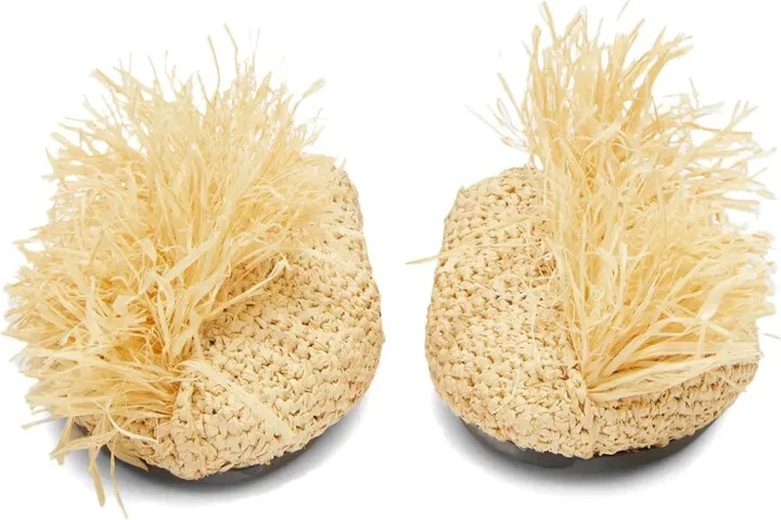 Straw-Embellished Slippers - Image 4