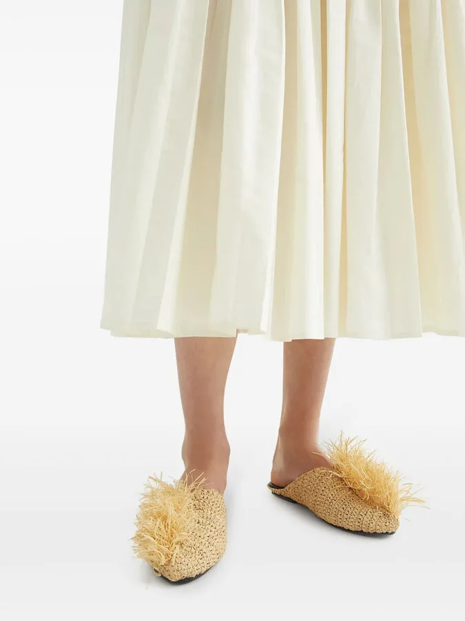 Straw-Embellished Slippers - Image 5